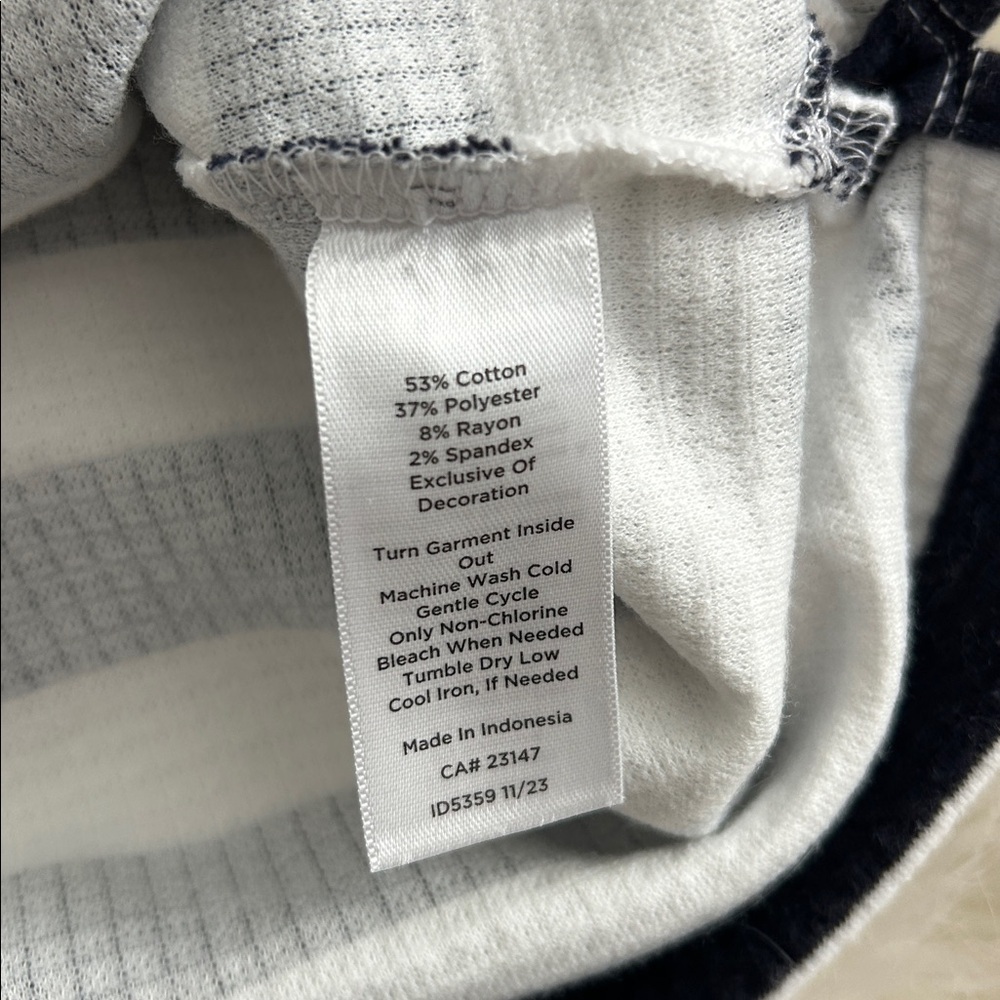 Talbots Black and White Striped Top - Picture 8 of 8
